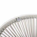 ΤΡΑΠΕΖΙ ΒΟΗΘΗΤΙΚΟ ALLEGRA HM5874.03 ΜΕΤΑΛΛΟ ΜΑΥΡΟ-ΣΥΝΘ. RATTAN ΜΠΕΖ Φ47x45Yεκ. - Image 6