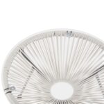 ΤΡΑΠΕΖΙ ΒΟΗΘΗΤΙΚΟ ALLEGRA HM5874.12 ΜΕΤΑΛΛΟ ΜΑΥΡΟ-ΣΥΝΘ. RATTAN ΛΕΥΚΟ Φ47x45Yεκ. - Image 4