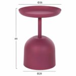 ΤΡΑΠΕΖΙ ΒΟΗΘΗΤΙΚΟ ΣΤΡΟΓΓΥΛΟ DELBEL HM4262.06 ΜΕΤΑΛΛΟ ΣΕ ΡΟΖ Φ36x49Υ εκ. - Image 2