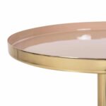ΤΡΑΠΕΖΙ ΒΟΗΘΗΤΙΚΟ ΣΤΡΟΓΓΥΛΟ UTRI HM4384.10 ΜΕΤΑΛΛΟ ΣΕ ΣΟΜΟΝ-ΜΠΕΖ Φ35,5x44,5Υ εκ. - Image 8