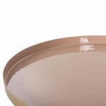 ΤΡΑΠΕΖΙ ΒΟΗΘΗΤΙΚΟ ΣΤΡΟΓΓΥΛΟ UTRI HM4384.10 ΜΕΤΑΛΛΟ ΣΕ ΣΟΜΟΝ-ΜΠΕΖ Φ35,5x44,5Υ εκ. - Image 9