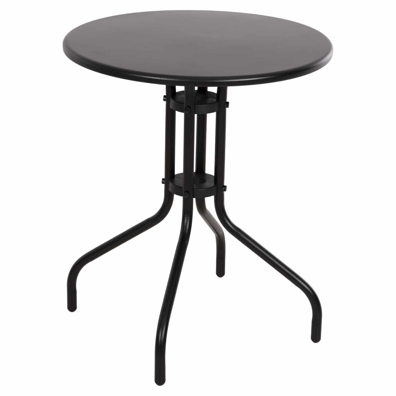 trapezi-exchoroy-stroggylo-fb9597303-met ΤΡΑΠΕΖΙ ΕΞ.ΧΩΡΟΥ ΣΤΡΟΓΓΥΛΟ LINO HM5973.03 ΜΕΤΑΛΛΙΚΟ ΜΑΥΡΟ Φ60x70Υεκ. - Image 1