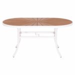 ΤΡΑΠΕΖΙ ΕΞΩΤ.ΧΩΡΟΥ TELAMO HM6288.02 ΑΛΟΥΜΙΝΙΟ ΛΕΥΚΟ & POLYWOOD 160X90Χ73.5Υεκ. - Image 3