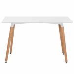 ΤΡΑΠΕΖΙ MINIMAL HM8581.01 ΛΕΥΚΟ MDF-ΠΟΔΙΑ ΟΞΙΑ ΣΕ ΦΥΣΙΚΟ ΧΡΩΜΑ- 120Χ60X74Υεκ. - Image 3