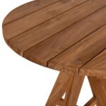 ΤΡΑΠΕΖΙ LEO HM9623.11 ΣΤΡΟΓΓΥΛΟ ΜΑΣΙΦ ΞΥΛΟ ΤΕΑΚ Φ80x75Υεκ. - Image 5