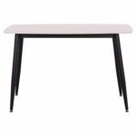ΤΡΑΠΕΖΙ RAVEN HM9854.01 ΚΕΡΑΜΙΚΟ TOP ΜΑΤ ΛΕΥΚΟ ΜΑΡΜΑΡΟ-ΜΑΥΡΟ ΜΕΤΑΛΛΟ 120x70x73Υεκ. - Image 3