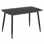 ΤΡΑΠΕΖΙ RAVEN HM9854.02 ΚΕΡΑΜΙΚΟ TOP ΜΑΥΡΟ ΜΑΡΜΑΡΟ-ΜΑΥΡΟ ΜΕΤΑΛΛΟ 120x70x73Υεκ.