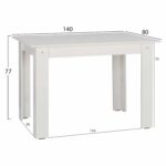ΤΡΑΠΕΖΙ ΚΟΥΖΙΝΑΣ KELVIN 140x80x77Υεκ. ΛΕΥΚΟ HM2429.03 - Image 2