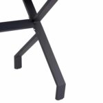 ΤΡΑΠΕΖΙ ΚΟΥΖΙΝΑΣ LANA HM18221.02 ΜΕΛΑΜΙΝΗ ΜΑΥΡΟ ΜΑΡΜΑΡΟ-ΜΑΥΡΑ ΜΕΤΑΛ.ΠΟΔΙΑ 140x70x72.5Υεκ - Image 8