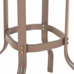 ΤΡΑΠΕΖΙ ΜΠΑΡ ΤΕΤΡΑΓΩΝΟ FIGGY HM6066.04 ΜΕΤΑΛΛΙΚΟ ΣΑΜΠΑΝΙ-ΓΥΑΛΙ ΑΣΦΑΛΕΙΑΣ 60x60x100Υεκ - Image 5