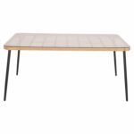 ΤΡΑΠΕΖΙ ΟΡΘΟΓΩΝΙΟ ALLEGRA HM5538.11 ΜΕΤΑΛ.ΜΑΥΡΟ-P.E. RATTAN ΦΥΣΙΚΟ 159,5x89,5x72Υεκ. - Image 3