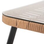 ΤΡΑΠΕΖΙ ΟΡΘΟΓΩΝΙΟ ALLEGRA HM5538.11 ΜΕΤΑΛ.ΜΑΥΡΟ-P.E. RATTAN ΦΥΣΙΚΟ 159,5x89,5x72Υεκ. - Image 7