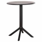 ΤΡΑΠΕΖΙ ΠΟΛΥΠΡΟΠΥΛΕΝΙΟΥ ΣΤΡΟΓΓΥΛΟ TERRIN HM6124.12 ΜΑΥΡΟ Φ60x75Υεκ. - Image 3