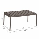 ΤΡΑΠΕΖΙ ΣΑΛΟΝΙΟΥ ΕΞΩΤERIKOY ΧΩΡΟΥ ΧΑΜΗΛΟ KORVER HM6334.05 ΠΟΛΥΠΡΟΠΥΛΕΝΙΟ DARK OLIVE 100x60x46Υεκ - Image 2