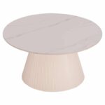 ΤΡΑΠΕΖΙ ΣΑΛΟΝΙΟΥ DUNCAN HM18022.02 ΚΕΡΑΜΙΚΟ TOP-MDF ΒΑΣΗ-ΚΡΕΜ ΛΕΥΚΟ Φ80x41Υεκ. - Image 4