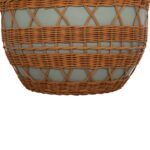 ΤΡΑΠΕΖΙ ΣΑΛΟΝΙΟΥ VILHENA HM18165 FIBER CEMENT ΠΡΑΣΙΝΟ-RATTAN ΦΥΣΙΚΟ Φ56x47Υεκ. - Image 5