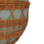 ΤΡΑΠΕΖΙ ΣΑΛΟΝΙΟΥ VILHENA HM18165 FIBER CEMENT ΠΡΑΣΙΝΟ-RATTAN ΦΥΣΙΚΟ Φ56x47Υεκ. - Image 6