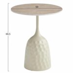 ΤΡΑΠΕΖΙ ΣΑΛΟΝΙΟΥ LONGSTEM HM18317.04 ΒΑΣΗ ΣΑΜΠΑΝΙ--ΚΕΡΑΜΙΚΟ TOP TRAVERTINE STONE Φ50 - Image 2