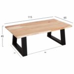 ΤΡΑΠΕΖΙ ΣΑΛΟΝΙΟΥ SOFIA SLIM HM8502.21 ΞΥΛΟ ΑΚΑΚΙΑΣ ΣΕ ΑΝΟΙΧΤΟ ΦΥΣΙΚΟ 115x65x45Υεκ. - Image 2