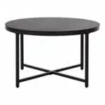 ΤΡΑΠΕΖΙ ΣΑΛΟΝΙΟΥ HM9420.03 BLACK MARBLE ΜΕΛΑΜΙΝΗ-ΜΑΥΡΗ ΜΕΤΑΛΛΙΚΗ ΒΑΣΗ Φ80x48,5Yεκ. - Image 3