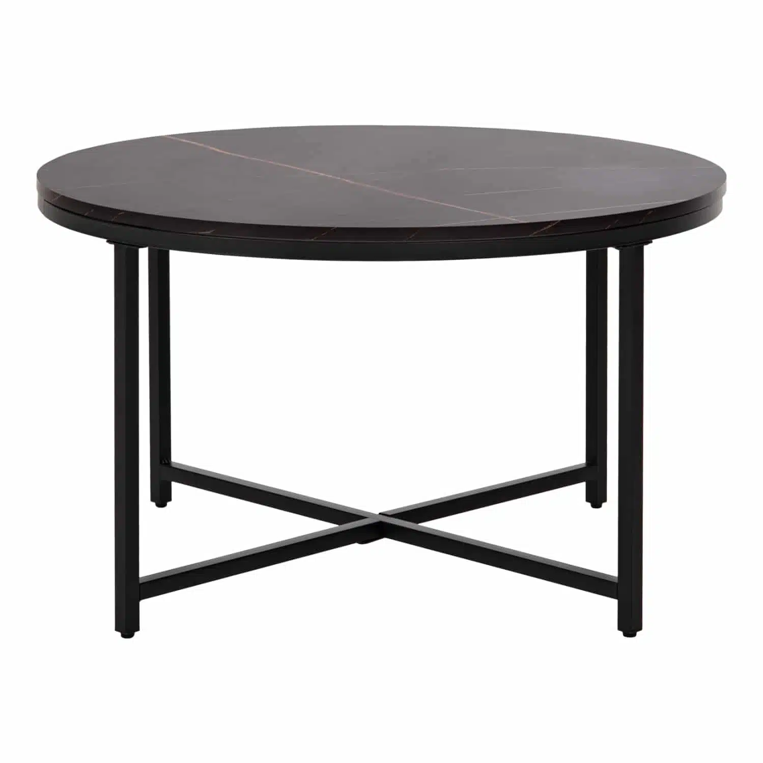 ΤΡΑΠΕΖΙ ΣΑΛΟΝΙΟΥ HM9420.03 BLACK MARBLE ΜΕΛΑΜΙΝΗ-ΜΑΥΡΗ ΜΕΤΑΛΛΙΚΗ ΒΑΣΗ Φ80x48,5Yεκ. - Image 3