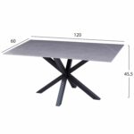 ΤΡΑΠΕΖΙ ΣΑΛΟΝΙΟΥ HM9470.05 GREY MARBLE-ΜΑΥΡΗ ΜΕΤΑΛ.ΒΑΣΗ 120x60x45,5Yεκ. - Image 2