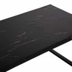 ΤΡΑΠΕΖΙ ΣΑΛΟΝΙΟΥ SHABEN HM9585.01 MDF ΜΑΥΡΟ ΜΑΡΜΑΡΟ-ΜΑΥΡΗ ΜΕΤΑΛΛΙΚΗ ΒΑΣΗ 120x60X46Yεκ. - Image 5
