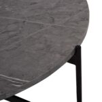 ΤΡΑΠΕΖΙ ΣΑΛΟΝΙΟΥ HM9588.02 MDF ΓΚΡΙ ΜΑΡΜΑΡΟ-ΜΑΥΡΗ ΜΕΤΑΛΛΙΚΗ ΒΑΣΗ Φ80x45Υεκ. - Image 7