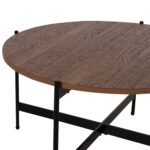 ΤΡΑΠΕΖΙ ΣΑΛΟΝΙΟΥ HM9588.04 MDF ΚΑΡΥΔΙ-ΜΑΥΡΗ ΜΕΤΑΛΛΙΚΗ ΒΑΣΗ Φ80x45Υεκ. - Image 4