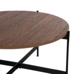 ΤΡΑΠΕΖΙ ΣΑΛΟΝΙΟΥ HM9588.04 MDF ΚΑΡΥΔΙ-ΜΑΥΡΗ ΜΕΤΑΛΛΙΚΗ ΒΑΣΗ Φ80x45Υεκ. - Image 6