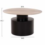 ΤΡΑΠΕΖΙ ΣΑΛΟΝΙΟΥ CUTTY HM9722 ΜΕΤΑΛΛIKO ΣΕ ΜΑΥΡΟ-ΣΚΟΥΡΟ ΧΑΛΚΙΝΟ Φ76x45,5Yεκ - Image 2