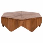 ΤΡΑΠΕΖΙ ΣΑΛΟΝΙΟΥ HEXAGON HM9790 ΞΥΛΟ ΤΕΑΚ ΣΕ ΦΥΣΙΚΟ 114x99x34Yεκ. - Image 2