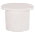 ΤΡΑΠΕΖΙ ΣΑΛΟΝΙΟΥ ΟΒΑΛ ΣΕΙΡΑ SANTORINI HM18054 MDF ΣΕ ΥΠΟΛΕΥΚΟ ΧΡΩΜΑ 54x54,5x40Υεκ - Image 3