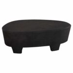 ΤΡΑΠΕΖΙ ΣΑΛΟΝΙΟΥ ΟΒΑΛ ΣΕΙΡΑ SANTORINI HM18066 MDF ΣΕ ΜΑΥΡΟ ΧΡΩΜΑ 100x60x33Υεκ. - Image 3