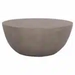 ΤΡΑΠΕΖΙ ΣΑΛΟΝΙΟΥ ΣΤΡΟΓΓΥΛΟ ALLAN HM18162.03 FIBER CEMENT ΣΕ ΓΚΡΙ--Φ92x49Υεκ.