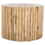 ΤΡΑΠΕΖΙ ΣΑΛΟΝΙΟΥ ΣΤΡΟΓΓΥΛΟ COOTER HM9864 ΚΛΑΔΙΑ TEAK-ΦΥΣΙΚΟ Φ60,5x46Υεκ. - Image 4