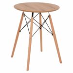 ΤΡΑΠΕΖΙ ΣΤΡΟΓΓΥΛΟ MINIMAL HM0060.04 ΦΥΣΙΚΟ ΧΡΩΜΑ MDF-ΠΟΔΙΑ ΟΞΙΑΣ ΣΕ ΦΥΣΙΚΟ ΧΡΩΜΑ Φ60Χ76Υεκ.