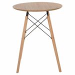ΤΡΑΠΕΖΙ ΣΤΡΟΓΓΥΛΟ MINIMAL HM0060.04 ΦΥΣΙΚΟ ΧΡΩΜΑ MDF-ΠΟΔΙΑ ΟΞΙΑΣ ΣΕ ΦΥΣΙΚΟ ΧΡΩΜΑ Φ60Χ76Υεκ. - Image 3