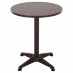 ΤΡΑΠΕΖΙ ΣΤΡΟΓΓΥΛΟ GOSS HM5974.02 ΑΛΟΥΜΙΝΙΟ ΚΑΦΕ Φ60x70Υεκ. - Image 3