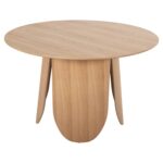 ΤΡΑΠΕΖΙ ΣΤΡΟΓΓΥΛΟ DENTY HM9612.01 MDF ΜΕ ΚΑΠΛΑΜΑ ΔΡΥΟΣ-ΧΡΩΜΑ ΔΡΥΟΣ Φ120x75Υεκ. - Image 3