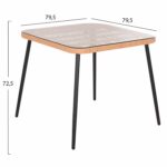 ΤΡΑΠΕΖΙ ΤΕΤΡΑΓΩΝΟ ALLEGRA HM5536.11 ΜΕΤΑΛ.ΜΑΥΡΟ-P.E. RATTAN ΦΥΣΙΚΟ 79,5x79,5x72,5Υεκ - Image 2