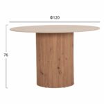 ΤΡΑΠΕΖΙ ΤΡΑΠΕZΑΡΙΑΣ TWIL HM18324 ΚΕΡΑΜΙΚΟ TOP ΟΨΗ ΤΡΑΒΕΡΤΙΝΑΣ-MDF ΒΑΣΗ Φ120x76Υεκ - Image 2