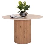 ΤΡΑΠΕΖΙ ΤΡΑΠΕZΑΡΙΑΣ TWIL HM18324 ΚΕΡΑΜΙΚΟ TOP ΟΨΗ ΤΡΑΒΕΡΤΙΝΑΣ-MDF ΒΑΣΗ Φ120x76Υεκ