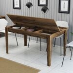 ΤΡΑΠΕΖΙ ΤΡΑΠΕΖΑΡΙΑΣ STANDARD HM9507.04 ΜΕΛΑΜΙΝΗ ΚΑΡΥΔΙ ME ΑΠΟΘHK.ΧΩΡΟ 145x88x75Yεκ. - Image 6