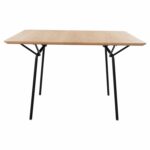 ΤΡΑΠΕΖΙ ΤΡΑΠΕΖΑΡΙΑΣ TRENK HM9614.01 MDF ΜΕ ΚΑΠΛΑΜΑ ΔΡΥΟΣ ΦΥΣΙΚΟ-ΜΑΥΡΟ ΜΕΤΑΛΛΟ 120x120x75Υεκ. - Image 3