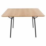 ΤΡΑΠΕΖΙ ΤΡΑΠΕΖΑΡΙΑΣ TRENK HM9614.01 MDF ΜΕ ΚΑΠΛΑΜΑ ΔΡΥΟΣ ΦΥΣΙΚΟ-ΜΑΥΡΟ ΜΕΤΑΛΛΟ 120x120x75Υεκ. - Image 4