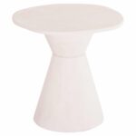 ΤΡΑΠΕΖΙ ΤΡΑΠΕΖΑΡΙΑΣ ΣΤΡΟΓΓΥΛΟ ΣΕΙΡΑ SANTORINI HM18055 MDF ΥΠΟΛΕΥΚΟ ΧΡΩΜΑ Φ77x76Υεκ. - Image 3
