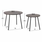 ΤΡΑΠΕΖΙΑ ΣΑΛΟΝΙΟΥ 2ΤΜΧ CUPPER HM9878.13 ΜΕΛΑΜΙΝΗ ΜΑΥΡΟ ΜΑΡΜΑΡΟ-ΜΑΥΡΟ ΜΕΤΑΛΛΟ - Image 2