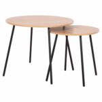 ΤΡΑΠΕΖΙΑ ΣΑΛΟΝΙΟΥ ΣΤΡΟΓΓΥΛΑ 2ΤΜΧ CUPPER HM9878.01 ΜΕΛΑΜΙΝΗ ΣΟΝΑΜΑ-ΜΑΥΡΟ ΜΕΤΑΛΛΟ - Image 4