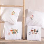 Σετ Βρεφικά σεντόνια κούνιας με κέντημα Wild Baby Πράσινο Rythmos